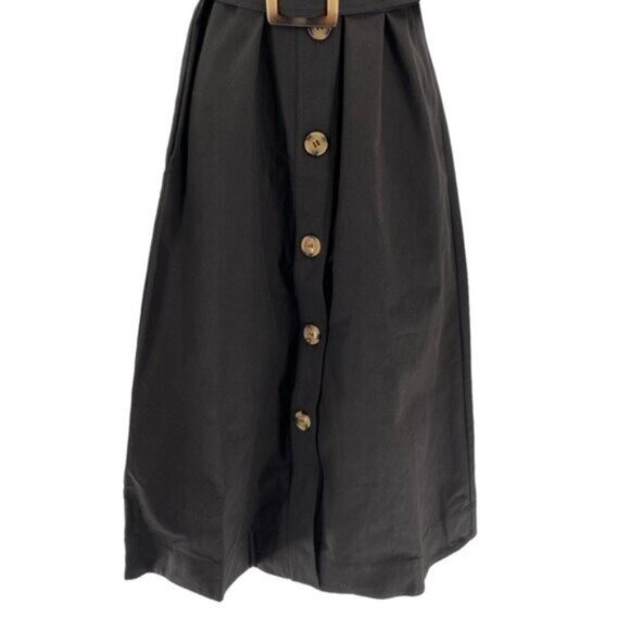Tuckernuck NEW Black Sleeveless Button Down Chamberlin Shirt Midi Dress Size M - Picture 7 of 11